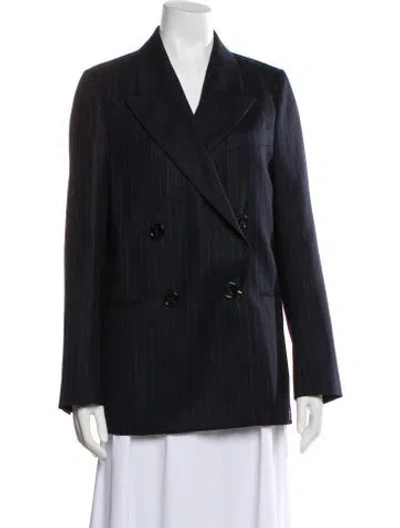 Pre-owned Acne Studios Wool Striped Blazer In Blue