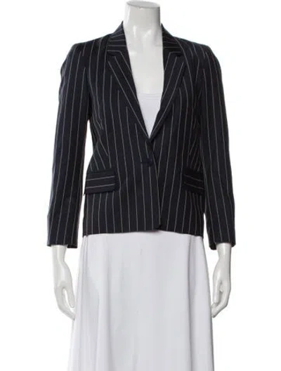 Pre-owned Acne Studios Wool Striped Blazer In Blue