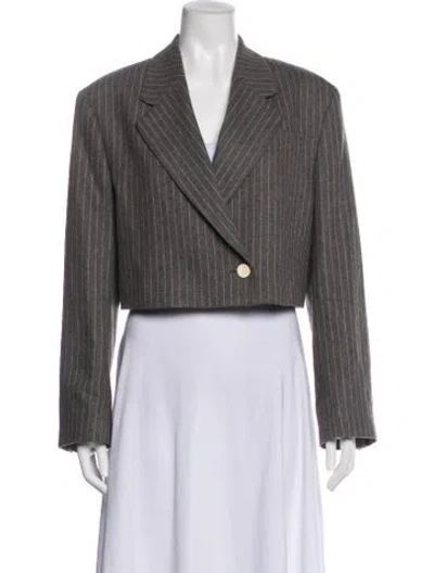Pre-owned Acne Studios Wool Striped Blazer In Gray