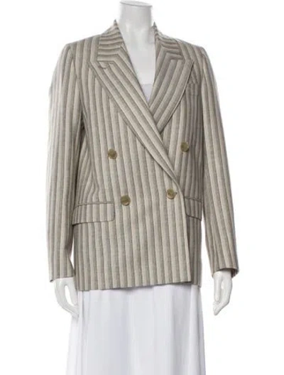 Pre-owned Acne Studios Wool Striped Blazer In Neutral