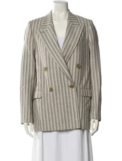 Pre-owned Acne Studios Wool Striped Blazer In Neutral