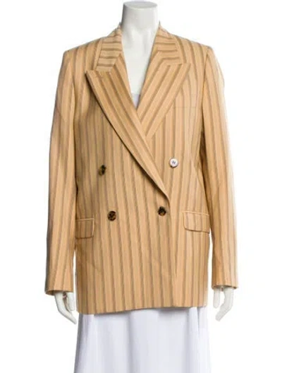 Pre-owned Acne Studios Wool Striped Blazer In Neutral