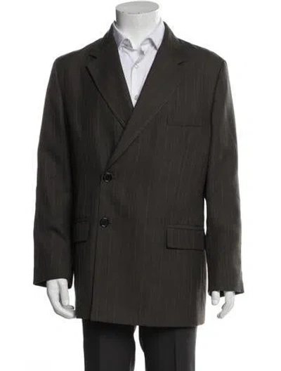 Pre-owned Acne Studios Wool Striped Blazer In Neutral