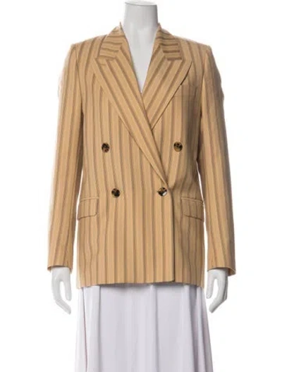 Pre-owned Acne Studios Wool Striped Blazer In Neutral