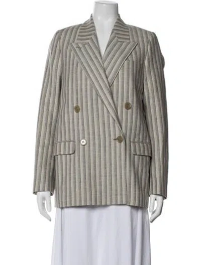 Pre-owned Acne Studios Wool Striped Blazer In Neutral