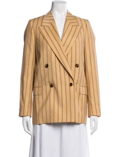 Pre-owned Acne Studios Wool Striped Blazer In Neutrals