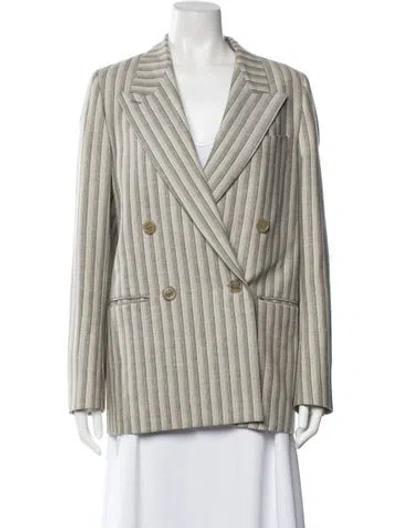 Pre-owned Acne Studios Wool Striped Blazer In Neutrals