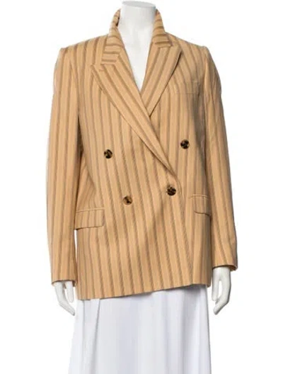 Pre-owned Acne Studios Wool Striped Blazer In Neutrals