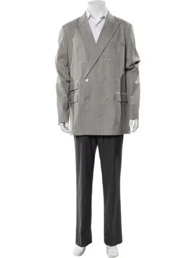 Pre-owned Acne Studios Wool Striped Blazer W/ Tags In Gray