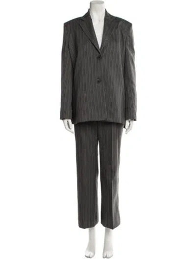 Pre-owned Acne Studios Wool Striped Pant Set In Gray