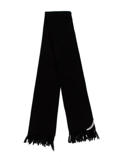 Pre-owned Acne Studios Wool Striped Scarf In Black