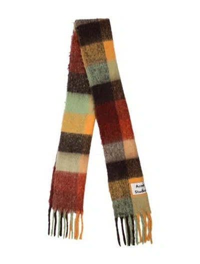 Pre-owned Acne Studios Wool Striped Scarf In Multicolor