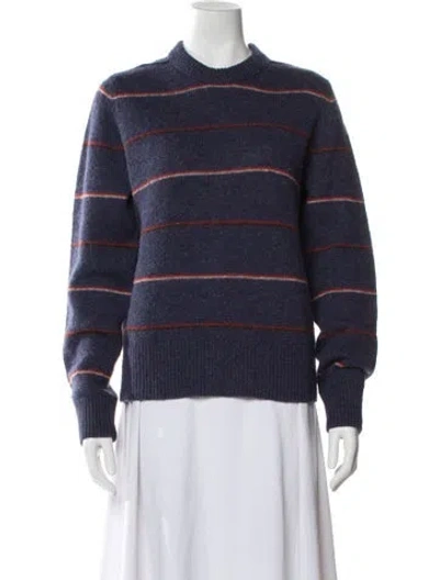 Pre-owned Acne Studios Wool Striped Sweater In Blue