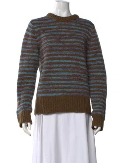 Pre-owned Acne Studios Wool Striped Sweater In Brown