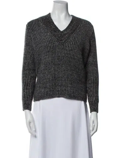 Pre-owned Acne Studios Wool Striped Sweater In Gray