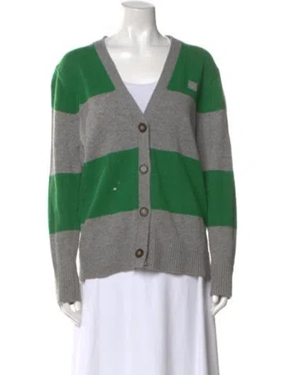Pre-owned Acne Studios Wool Striped Sweater In Green