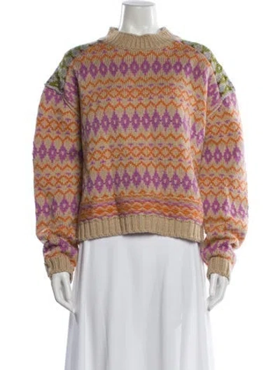 Pre-owned Acne Studios Wool Striped Sweater In Neutral