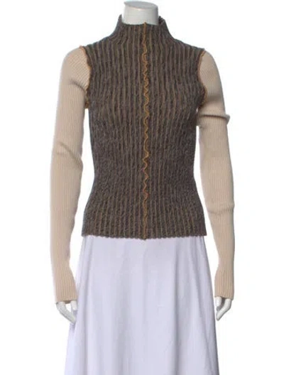Pre-owned Acne Studios Wool Striped Sweater In Neutral
