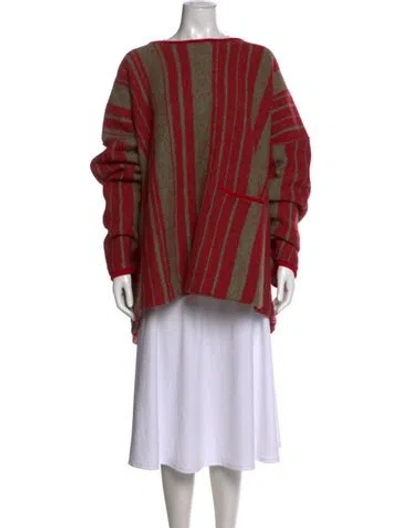 Pre-owned Acne Studios Wool Striped Sweater In Red