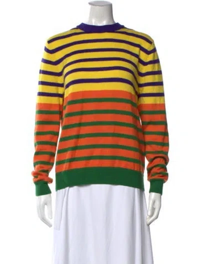 Pre-owned Acne Studios Wool Striped Sweater In Yellow