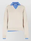 Acne Studios Layered Wool Sweater In Multi
