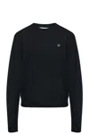Acne Studios Wool Sweater With Logo In Black
