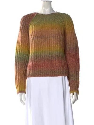 Pre-owned Acne Studios Wool Tie-dye Print Sweater In Yellow