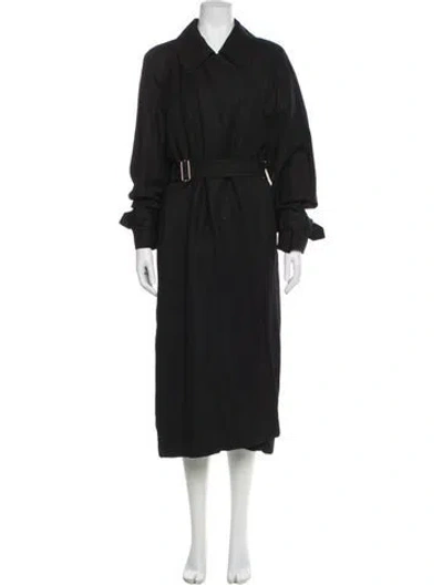 Pre-owned Acne Studios Wool Trench Coat In Black