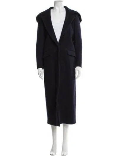 Pre-owned Acne Studios Wool Trench Coat In Blue