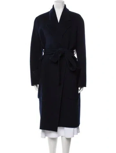 Pre-owned Acne Studios Wool Trench Coat In Blue