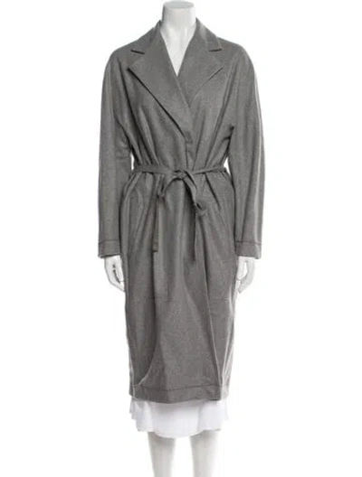 Pre-owned Acne Studios Wool Trench Coat In Gray