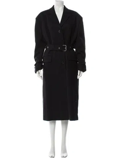Pre-owned Acne Studios Wool Trench Coat In Gray