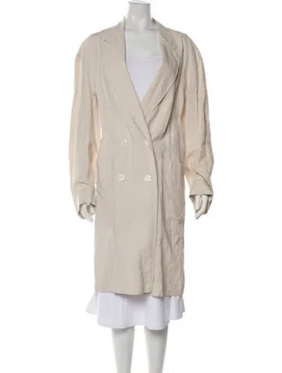 Pre-owned Acne Studios Wool Trench Coat In Neutral