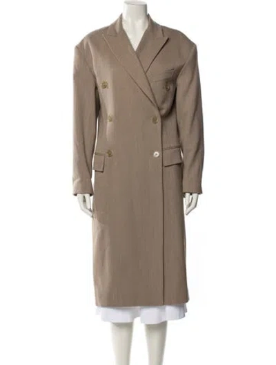 Pre-owned Acne Studios Wool Trench Coat In Neutral