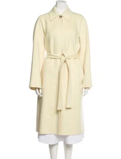 Pre-owned Acne Studios Wool Trench Coat In Yellow