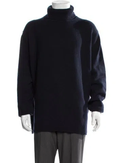Pre-owned Acne Studios Wool Turtleneck Pullover In Blue