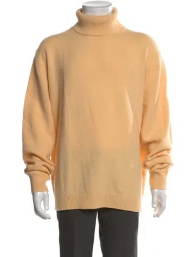 Pre-owned Acne Studios Wool Turtleneck Pullover In Yellow