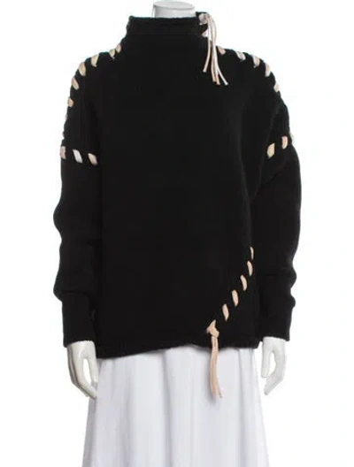Pre-owned Acne Studios Wool Turtleneck Sweater In Black/blue