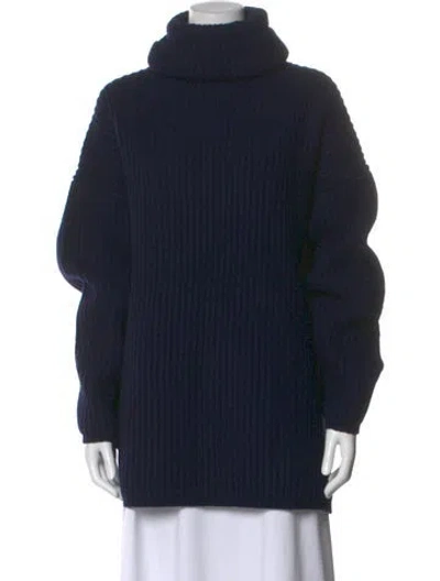 Pre-owned Acne Studios Wool Turtleneck Sweater In Blue