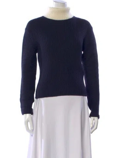 Pre-owned Acne Studios Wool Turtleneck Sweater In Blue