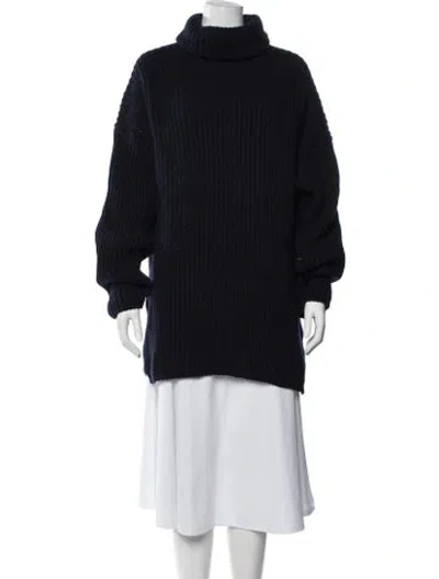 Pre-owned Acne Studios Wool Turtleneck Sweater In Blue