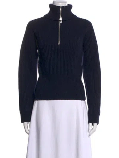 Pre-owned Acne Studios Wool Turtleneck Sweater In Blue