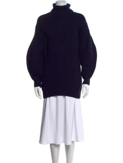 Pre-owned Acne Studios Wool Turtleneck Sweater In Blue
