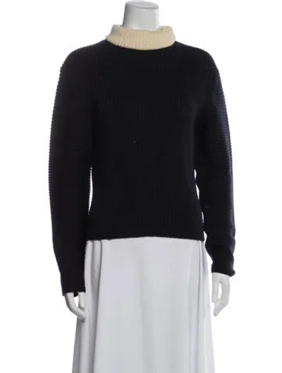 Pre-owned Acne Studios Wool Turtleneck Sweater In Blue