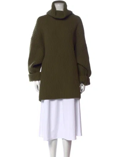 Pre-owned Acne Studios Wool Turtleneck Sweater In Green