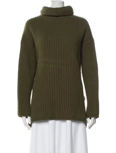 Pre-owned Acne Studios Wool Turtleneck Sweater In Green