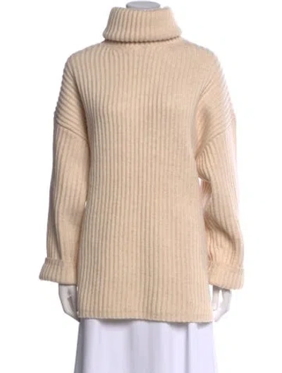 Pre-owned Acne Studios Wool Turtleneck Sweater In Neutral