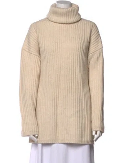 Pre-owned Acne Studios Wool Turtleneck Sweater In Neutral