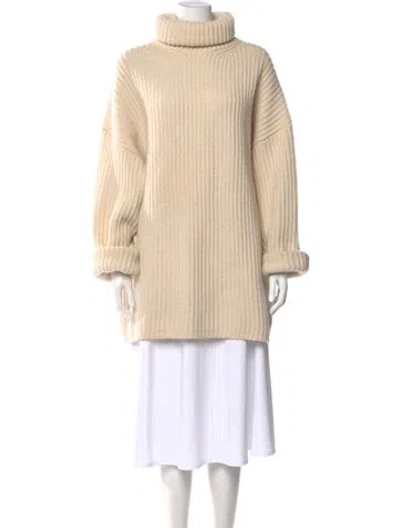 Pre-owned Acne Studios Wool Turtleneck Sweater In Neutral