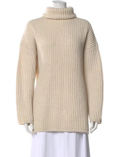 Pre-owned Acne Studios Wool Turtleneck Sweater In Neutral